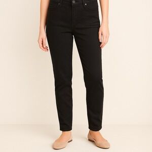 Talbots Flawless Five-Pocket Jeans Black High Rise Size 32x28 Stretch Denim‎